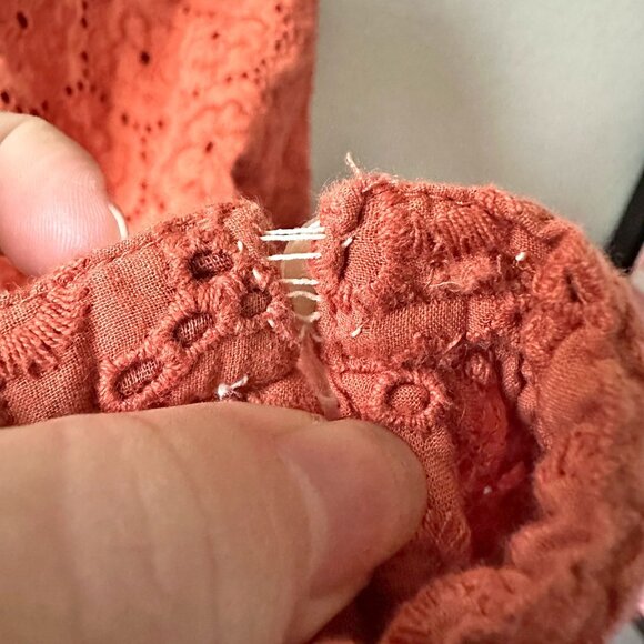 Roller Rabbit Eyelet Blouse Top in Terra - Picture 10 of 14